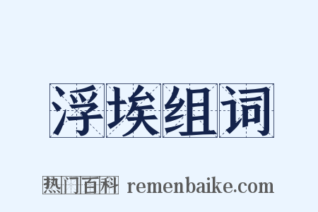 浮埃组词是什么意思的图片